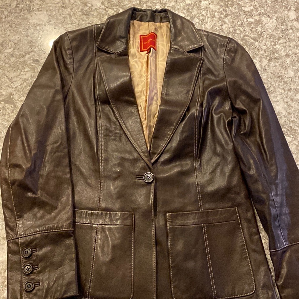 Vintage Cole Haan City lamb skin blazer (Size 6)